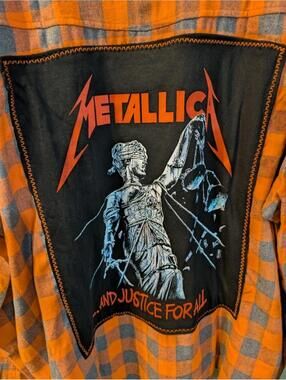 Metallica New Flannel Upcycled Band Tee Shacket